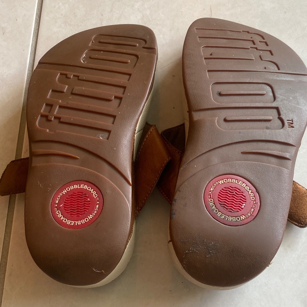 Fitflop Brown Leather Sandals - Picture 2 of 6
